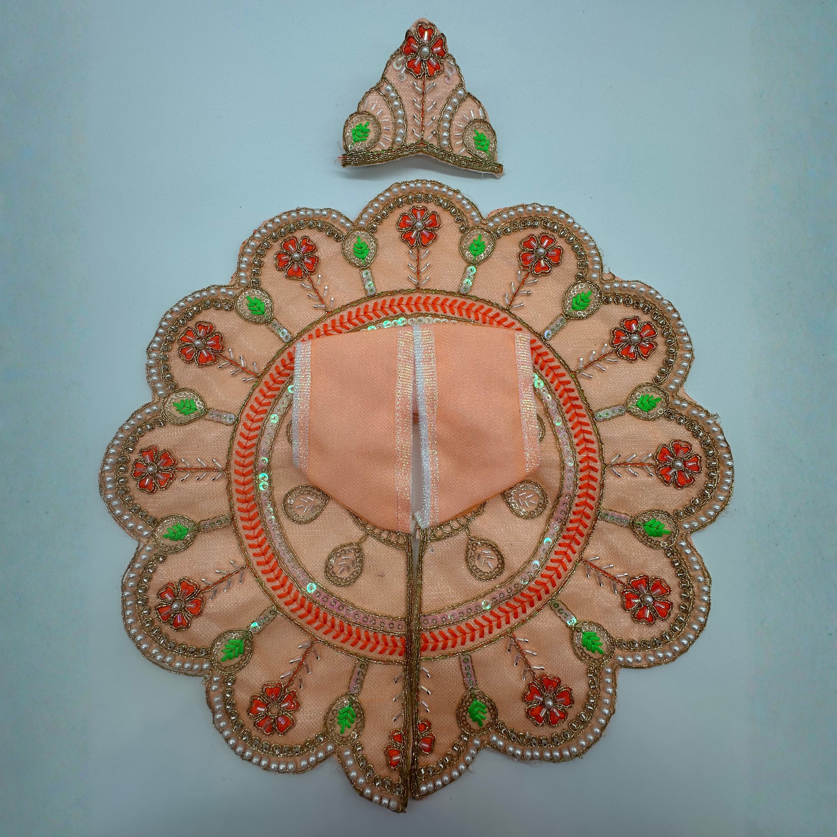 Suvarna Rekha  Poshak With Mukut For Laddu Gopal