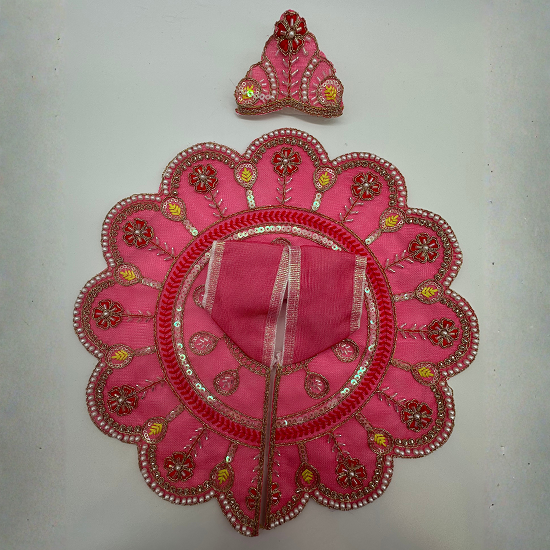 Suvarna Rekha  Poshak With Mukut For Laddu Gopal