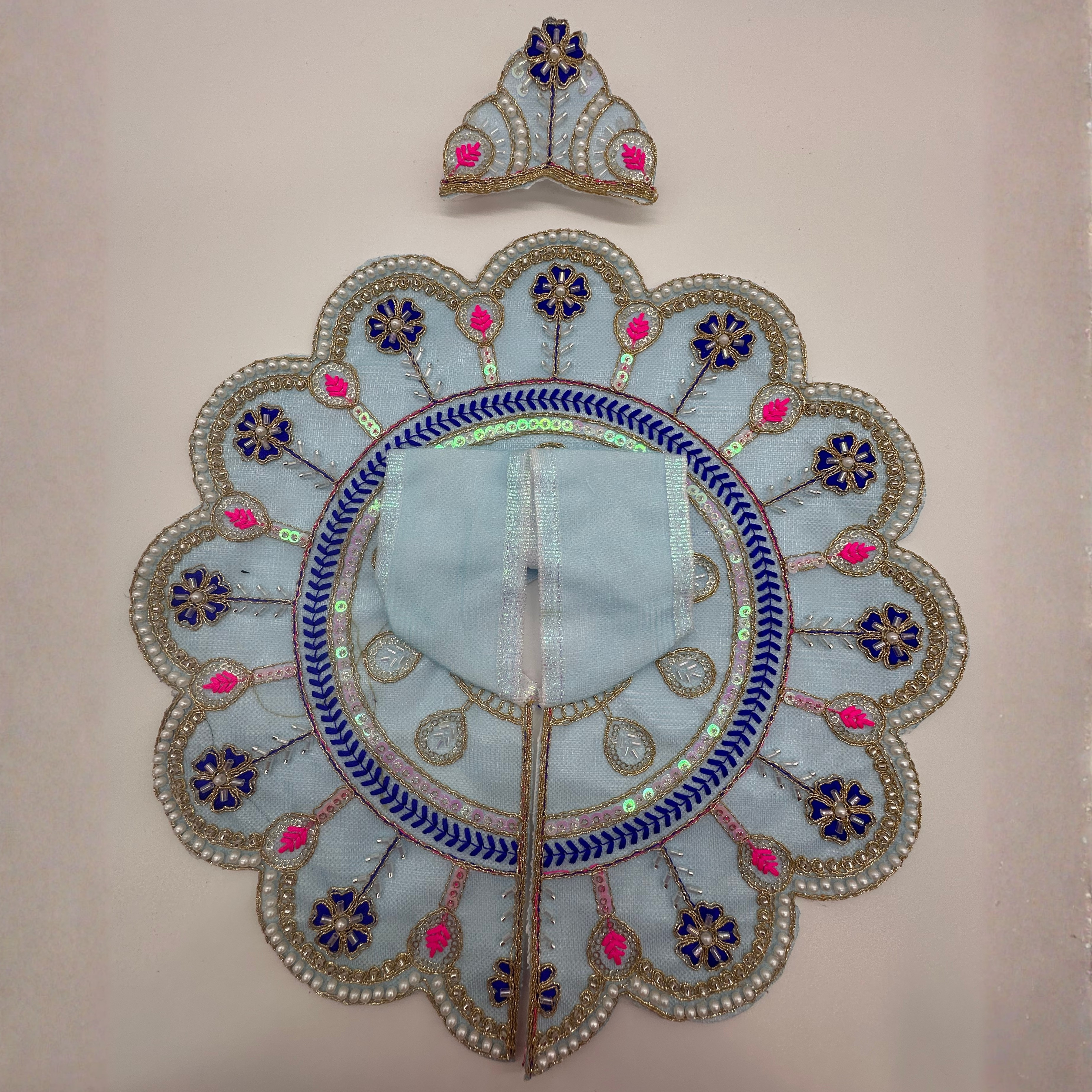 Suvarna Rekha  Poshak With Mukut For Laddu Gopal