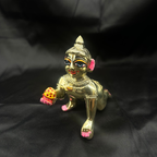 Artisan Brass Half Painted Laddu Gopal Idol