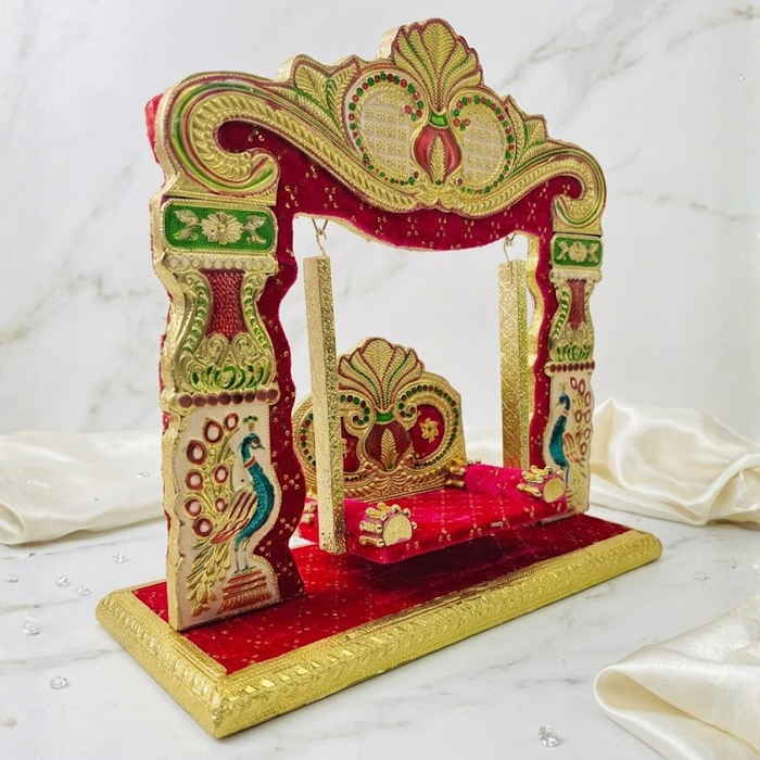 Red Jhula For Laddu Gopal