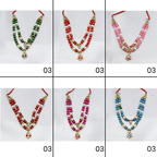 Zari Moti Mala For Laddu Gopal - Mix Color / Pack of 12