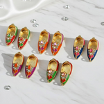 Meenakari Work Laddu Gopal Mojdi - Mix Color / Pack of 12 - Set 6