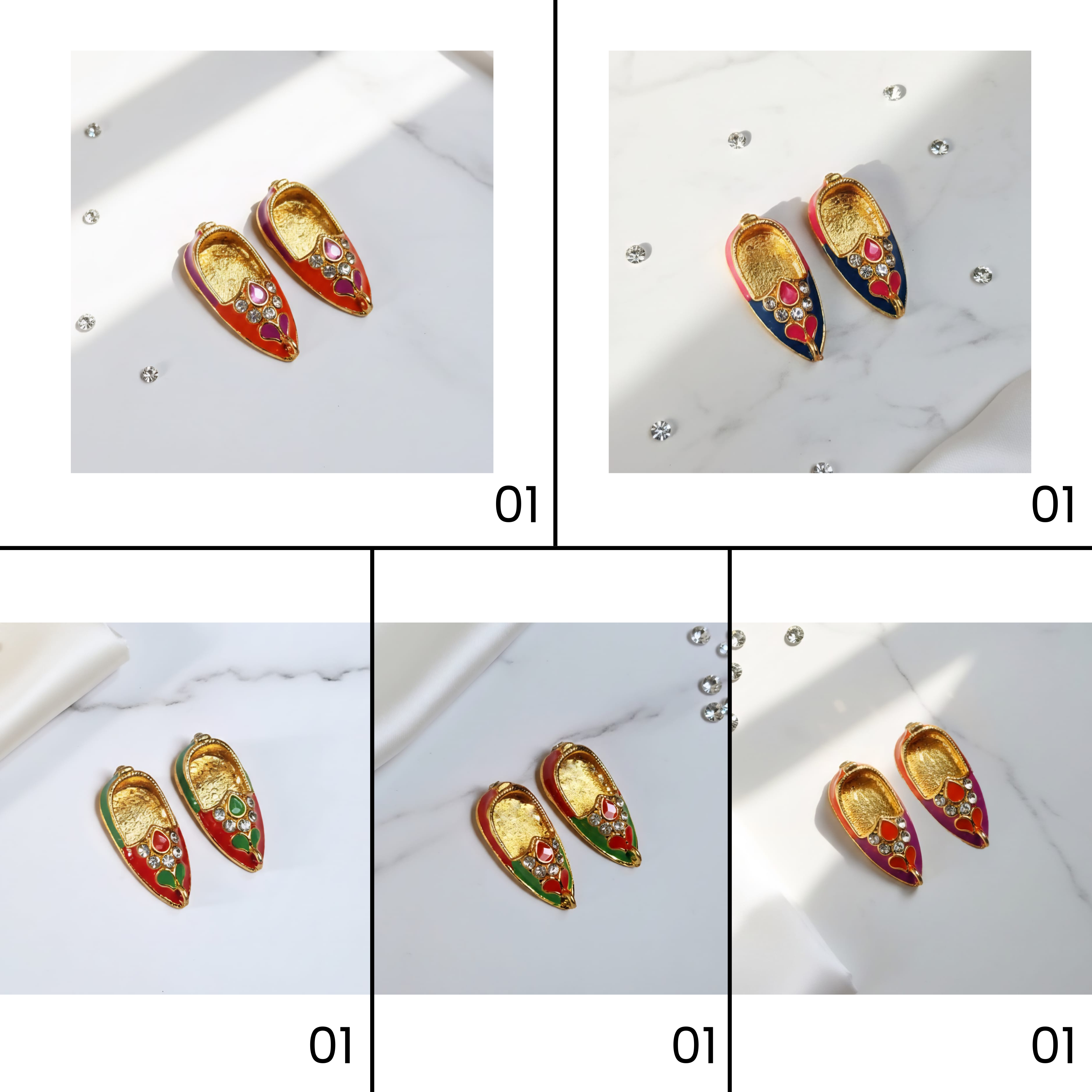 Meenakari Work Laddu Gopal Modi - Mix Color