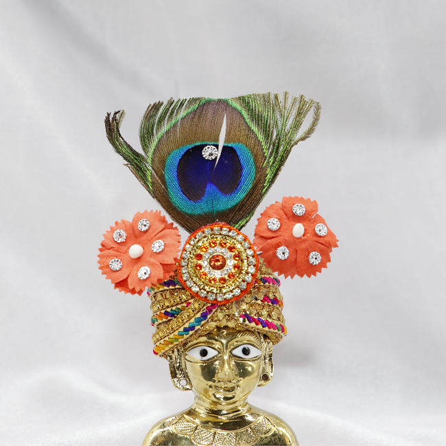 Divya Pushp Diamond Work Laddu Gopal Mukut - Pack of 14