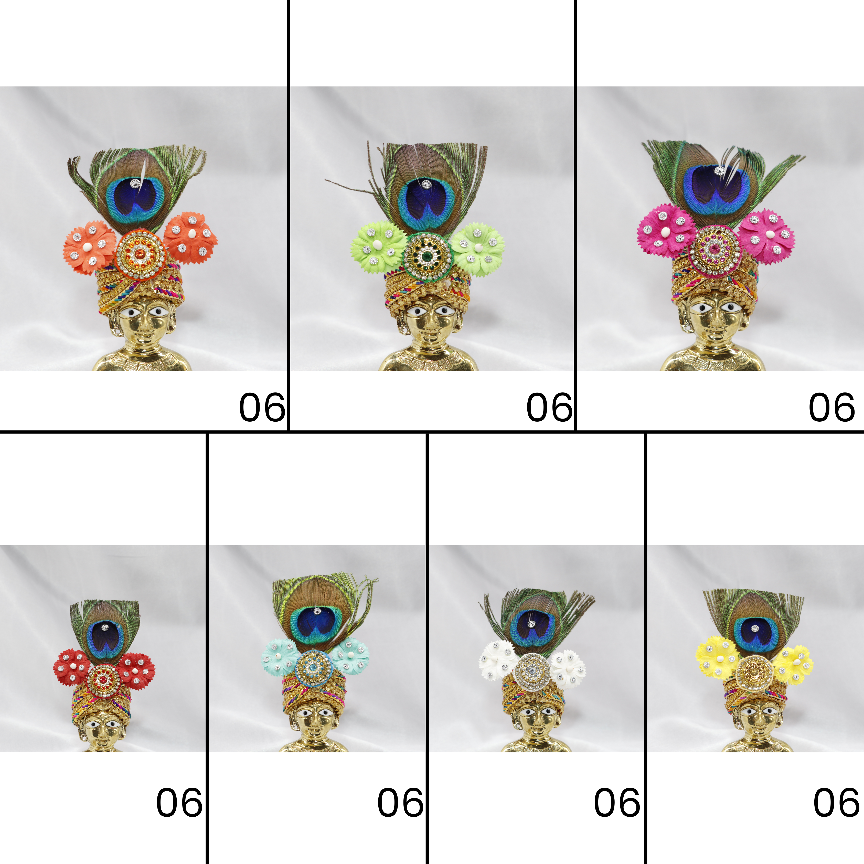 Divya Pushp Diamond Work Laddu Gopal Mukut - Wholesale