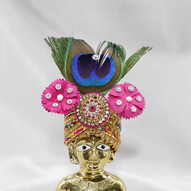 दिव्य पुष्प डायमंड वर्क लड्डू गोपाल मुकुट