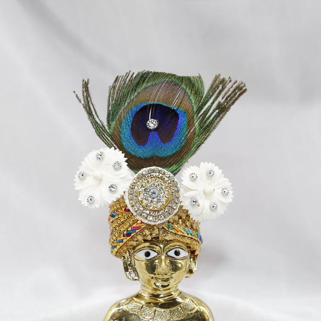 दिव्य पुष्प डायमंड वर्क लड्डू गोपाल मुकुट