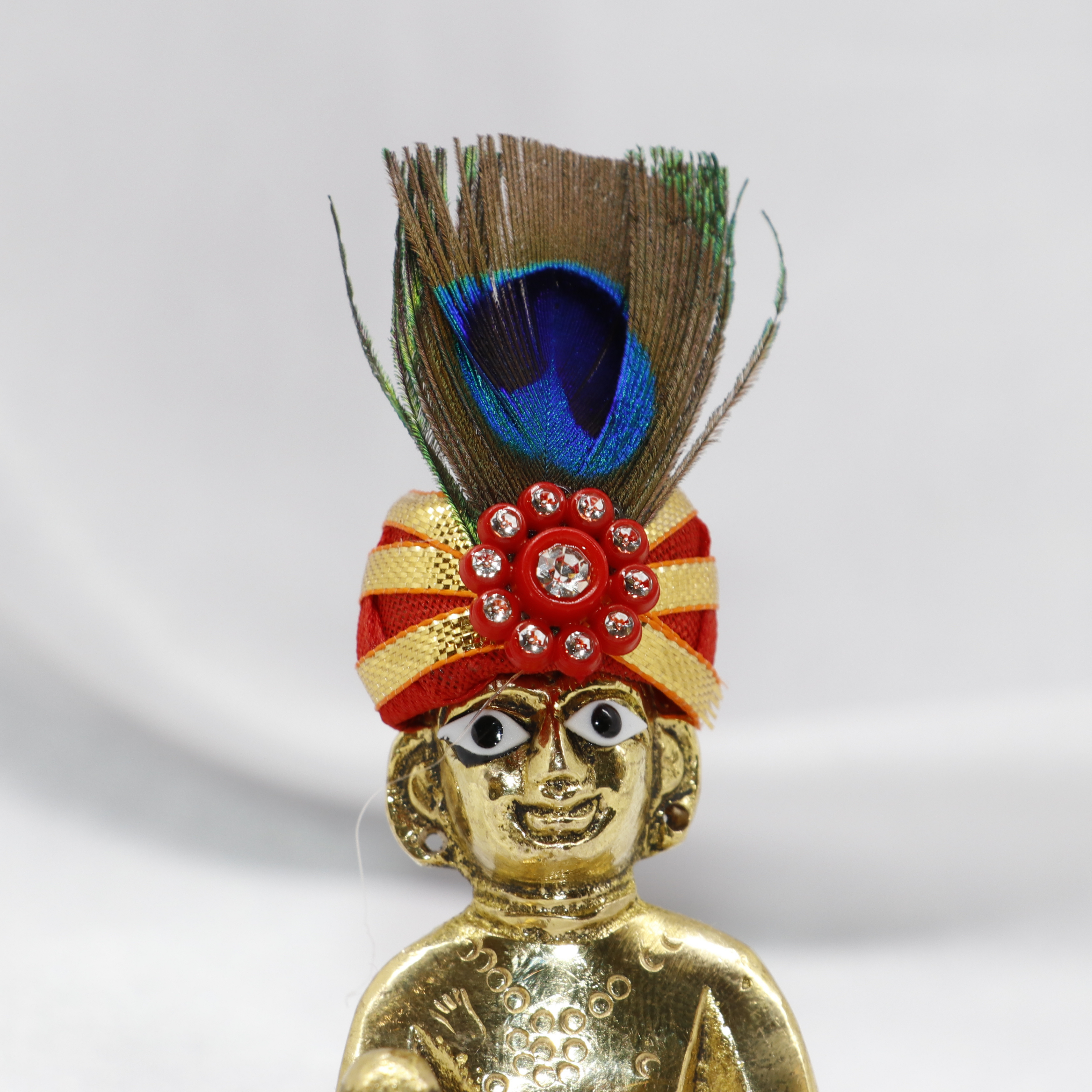 Ekaki Mayura Laddu Gopal Mukut -Mix Color