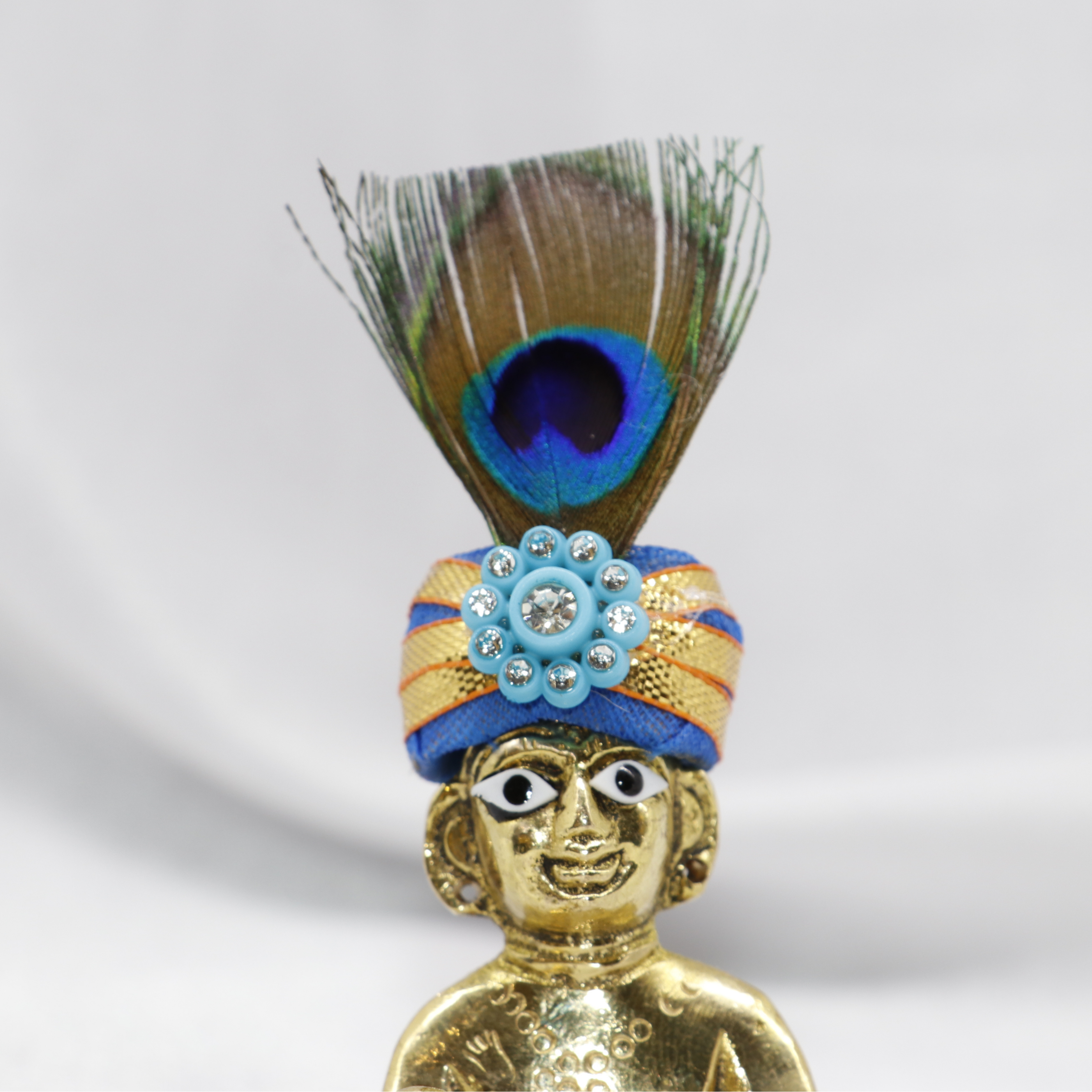 Ekaki Mayura Laddu Gopal Mukut -Mix Color