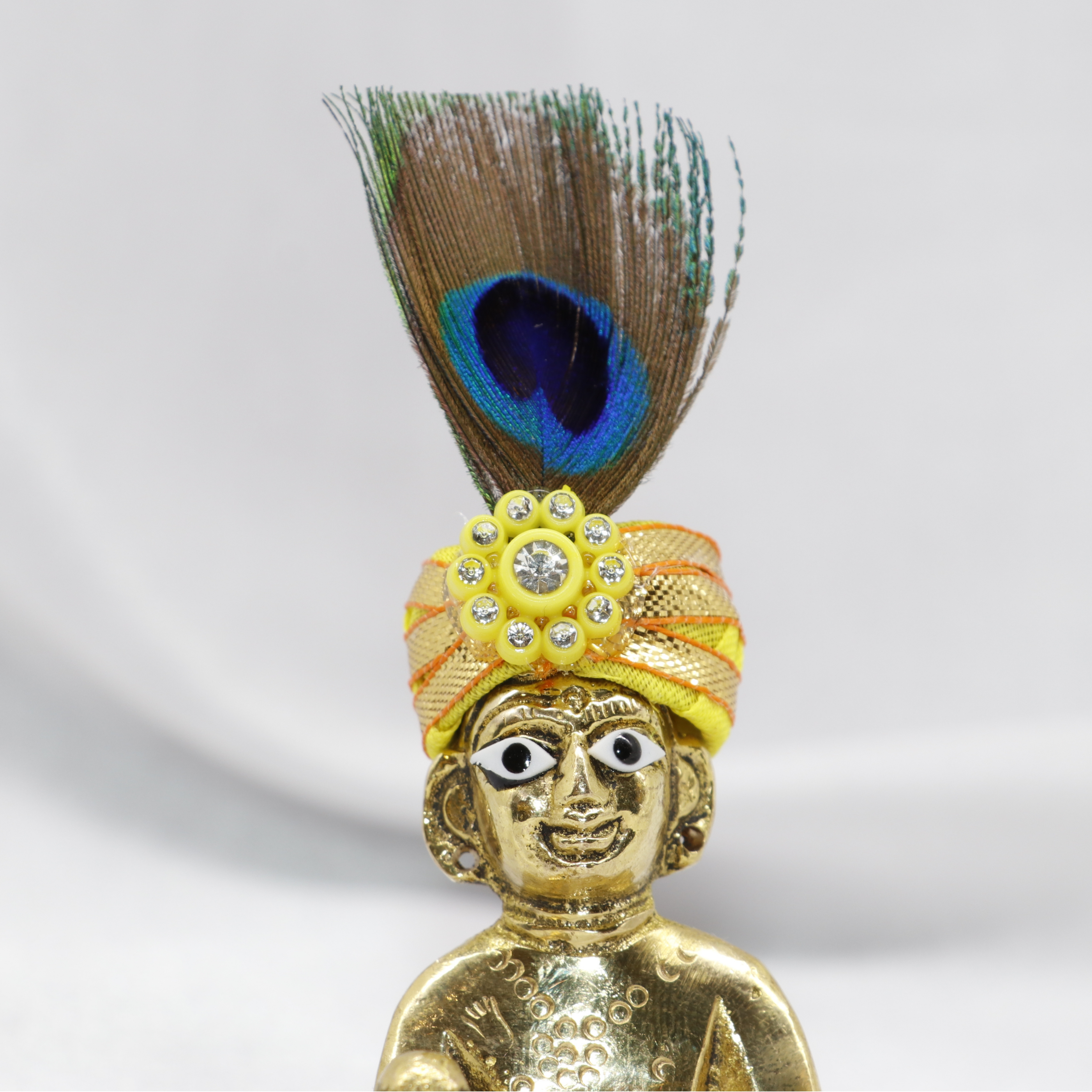 Ekaki Mayura Laddu Gopal Mukut -Mix Color