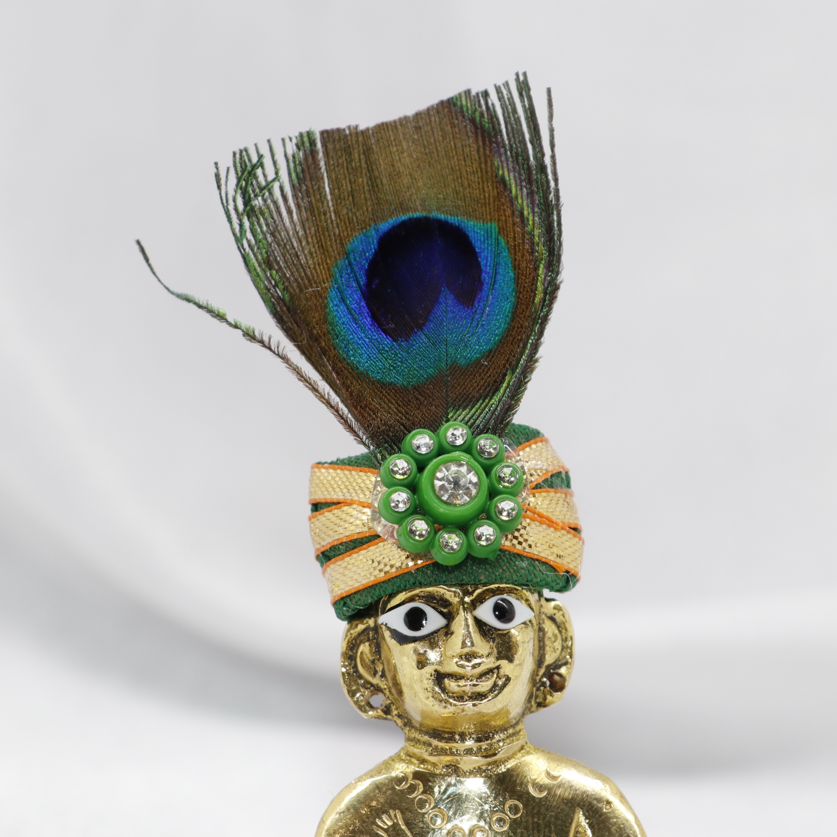 Ekaki Mayura Laddu Gopal Mukut -Mix Color