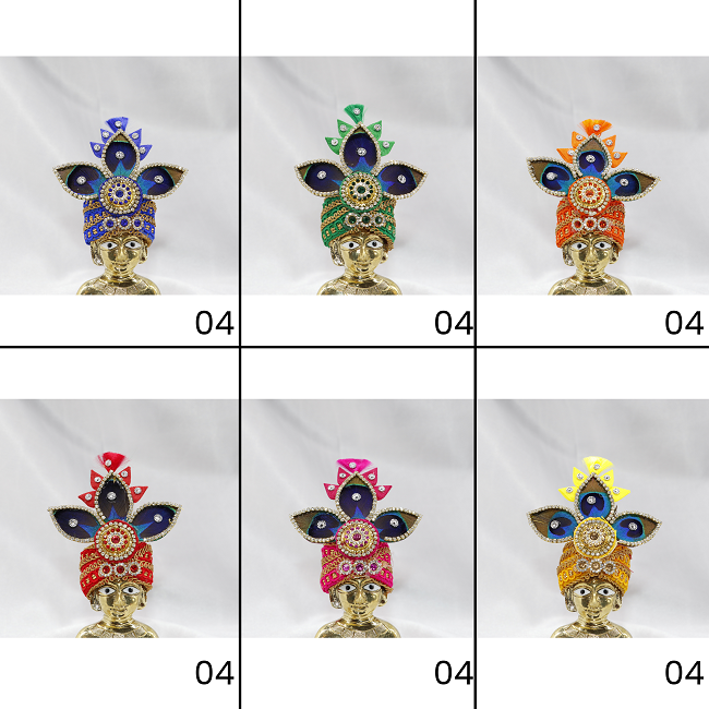 Mayura Triveni Laddu Gopal Mukut - Pack of 12