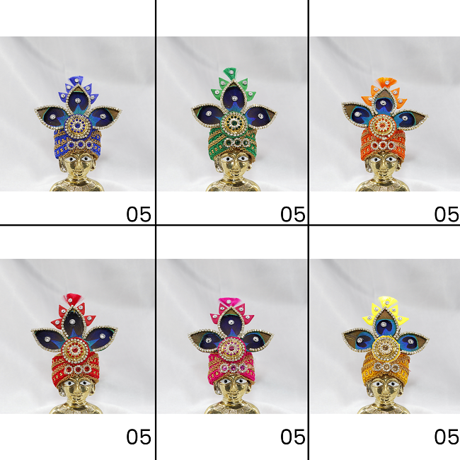 Mayura Triveni Laddu Gopal Mukut - Pack of 12