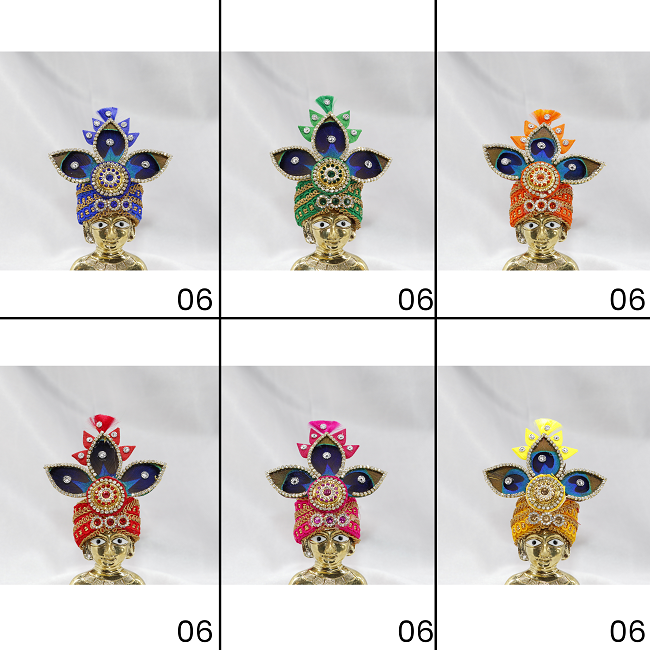 Mayura Triveni Laddu Gopal Mukut - Pack of 12