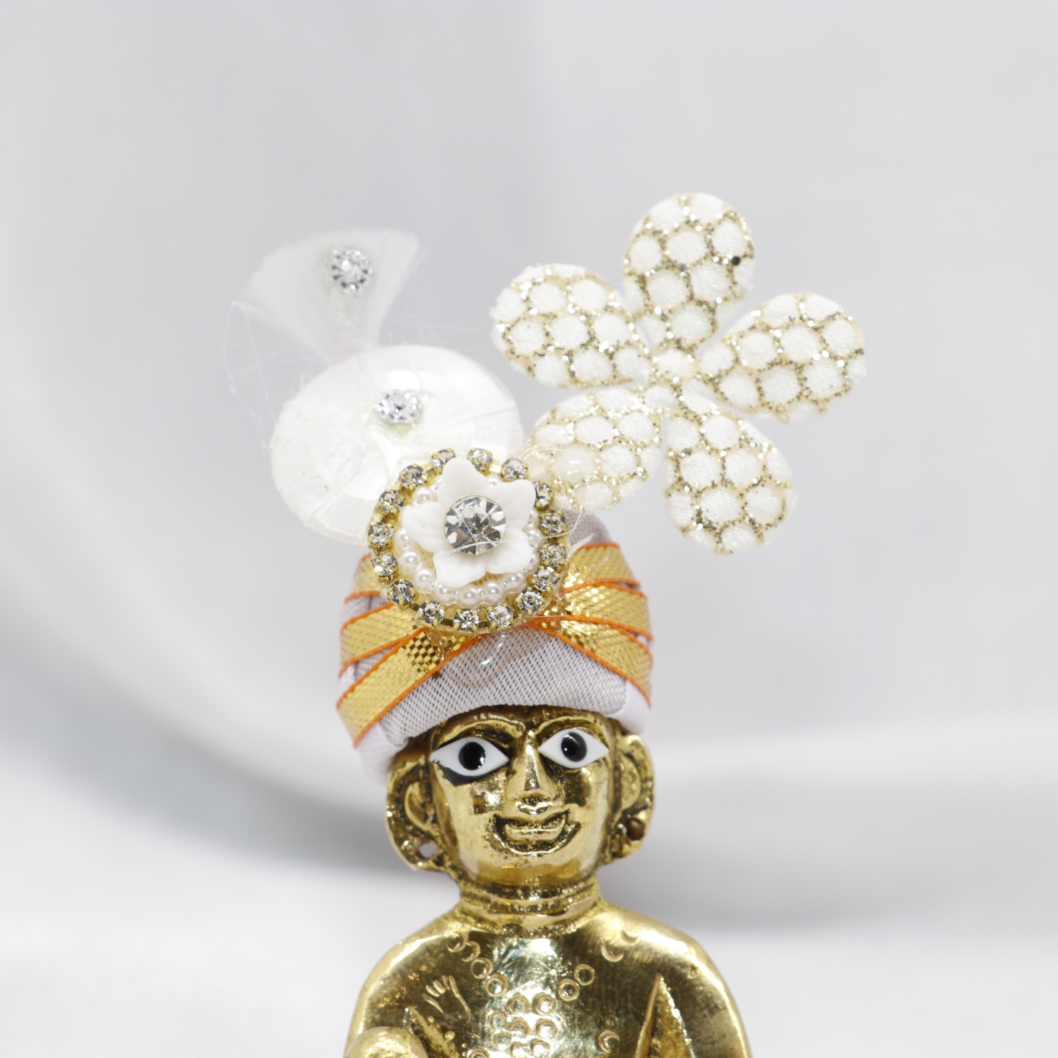 Pushp Zari Laddu Gopal Mukut - Mix Color