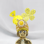 पुष्प ज़री लड्डू गोपाल मुकुट - मिक्स कलर / 19 का पैक