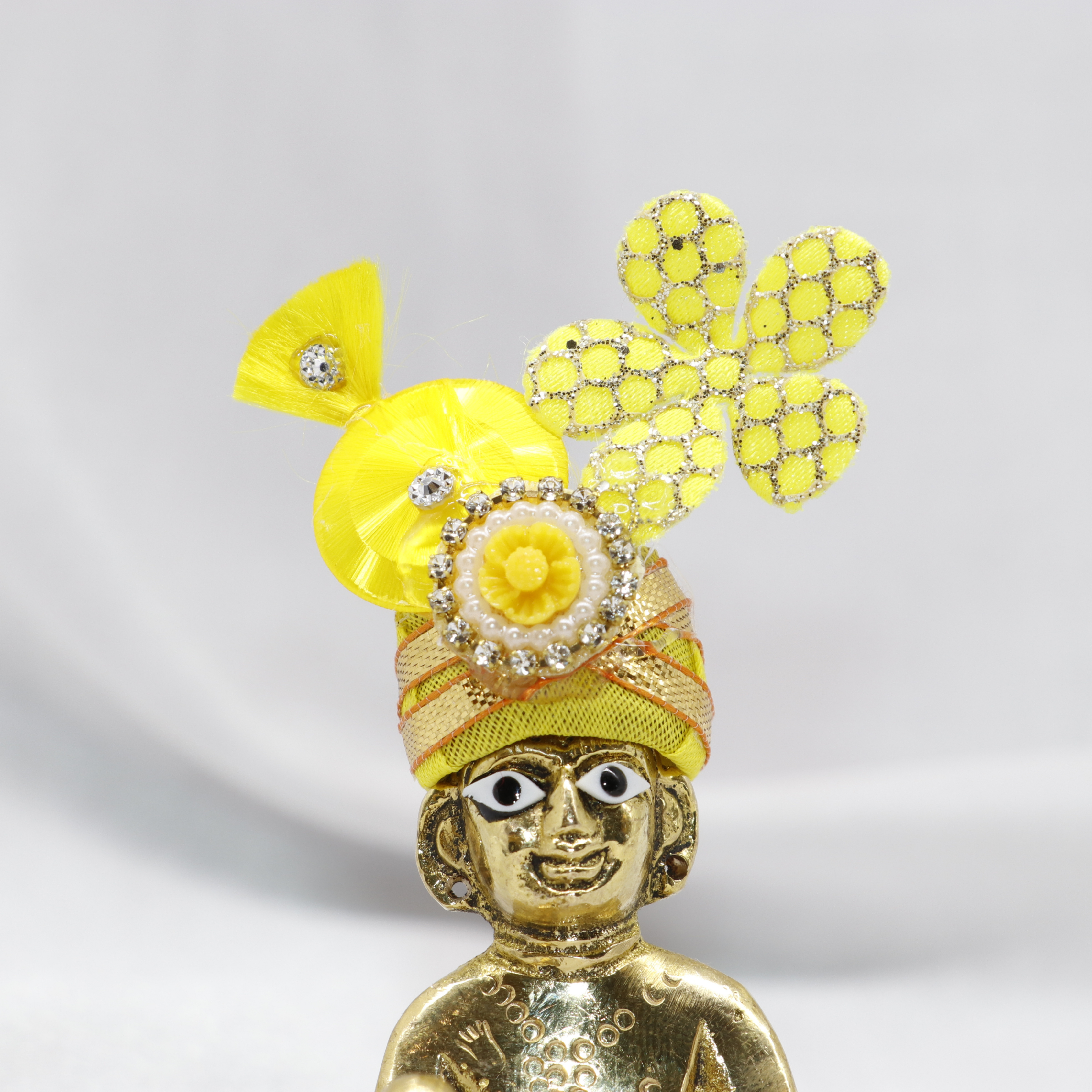 Pushp Zari Laddu Gopal Mukut - Mix Color