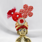 पुष्प ज़री लड्डू गोपाल मुकुट - मिक्स कलर / 19 का पैक