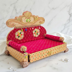 Red Shringar Shinhasan For Laddu Gopal - Pack of 2
