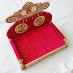 Red Shringar Shinhasan For Laddu Gopal - Pack of 2