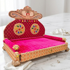 Red Shringar Shinhasan For Laddu Gopal - Pack of 2