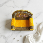 Yellow Mor Shinhasan For Laddu Gopal - Pack Of 2