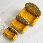 Yellow Mor Shinhasan For Laddu Gopal - Pack Of 2