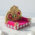 Red Shinhasan For Laddu Gopal - Pack of 2