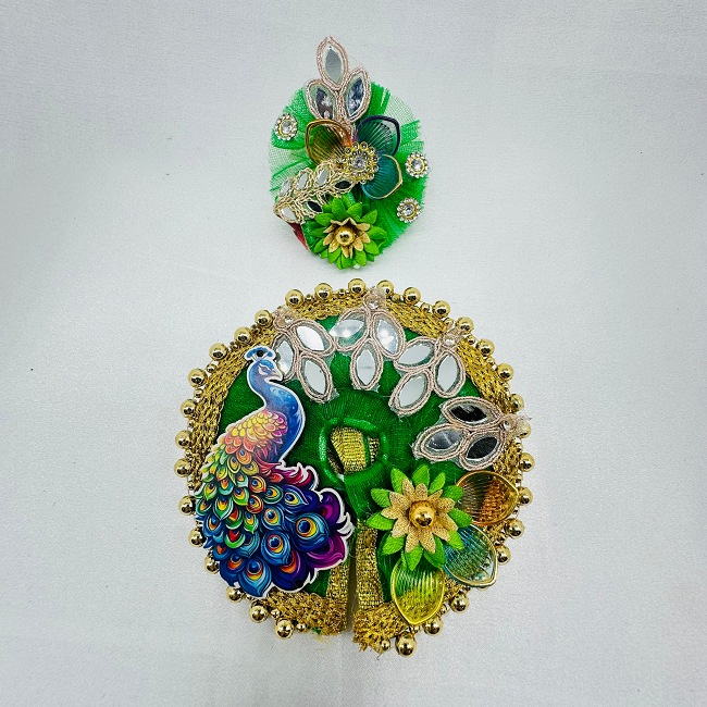 Mandakini Poshak With Mukut For Laddu Gopal