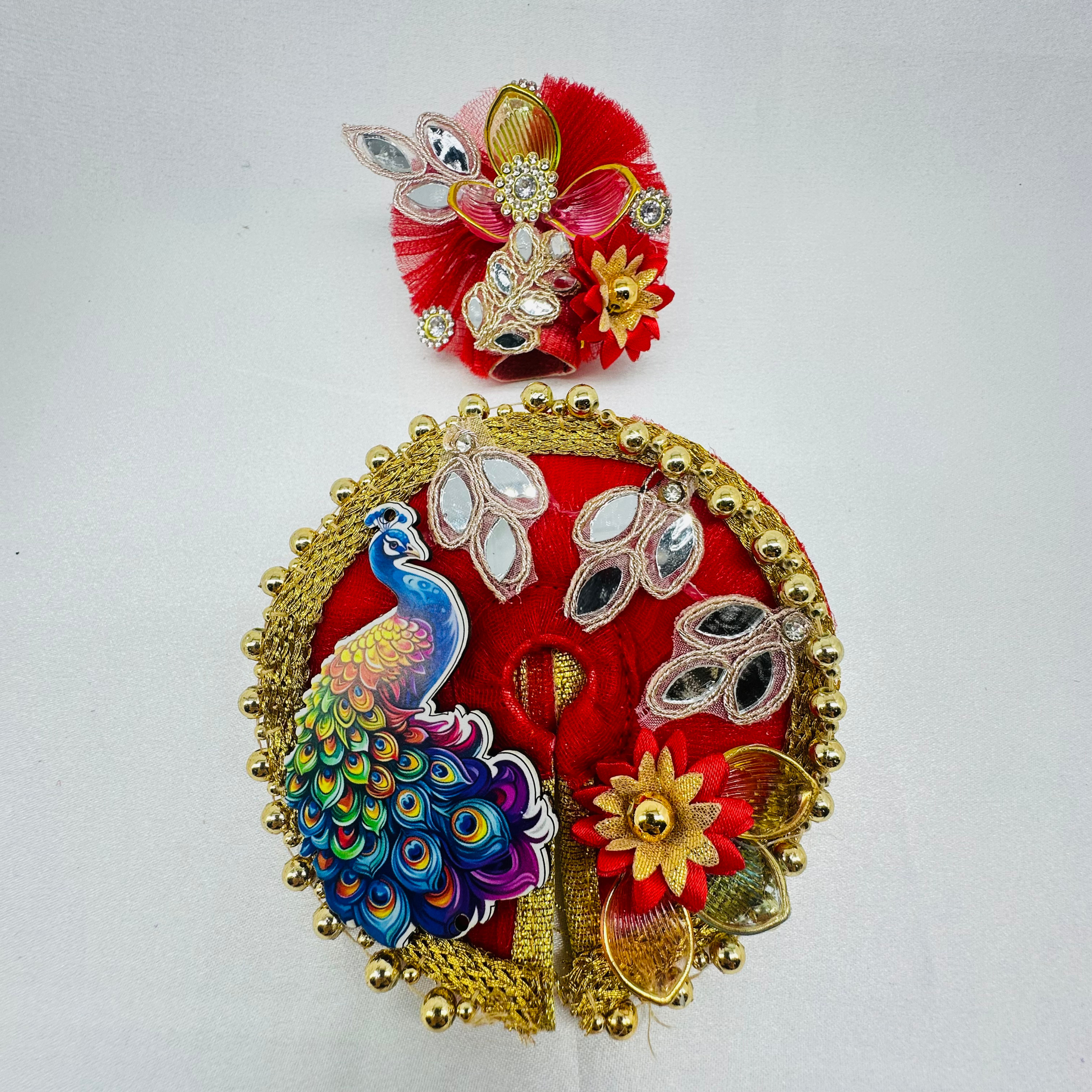 Mandakini Poshak With Mukut For Laddu Gopal