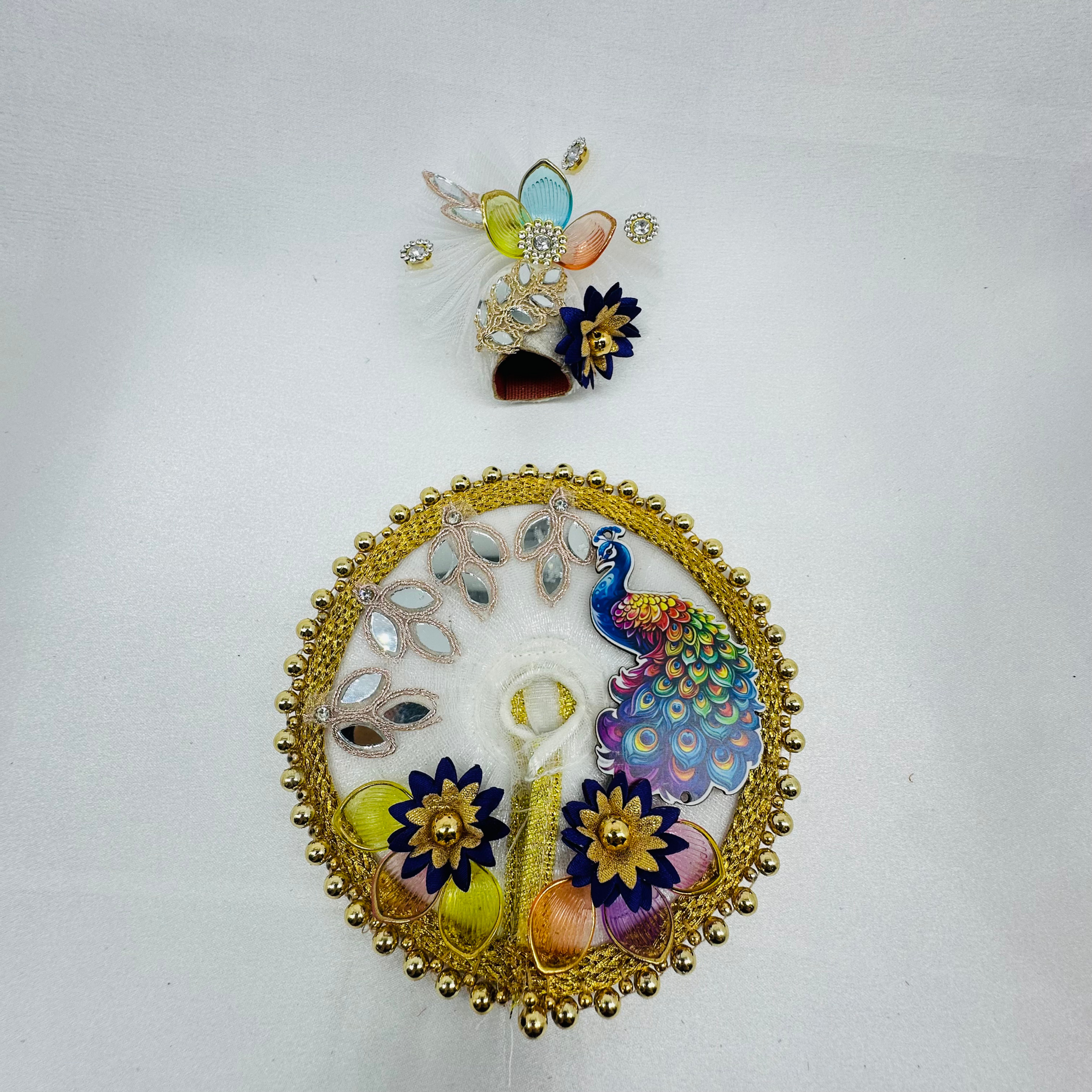 Mandakini Poshak With Mukut For Laddu Gopal