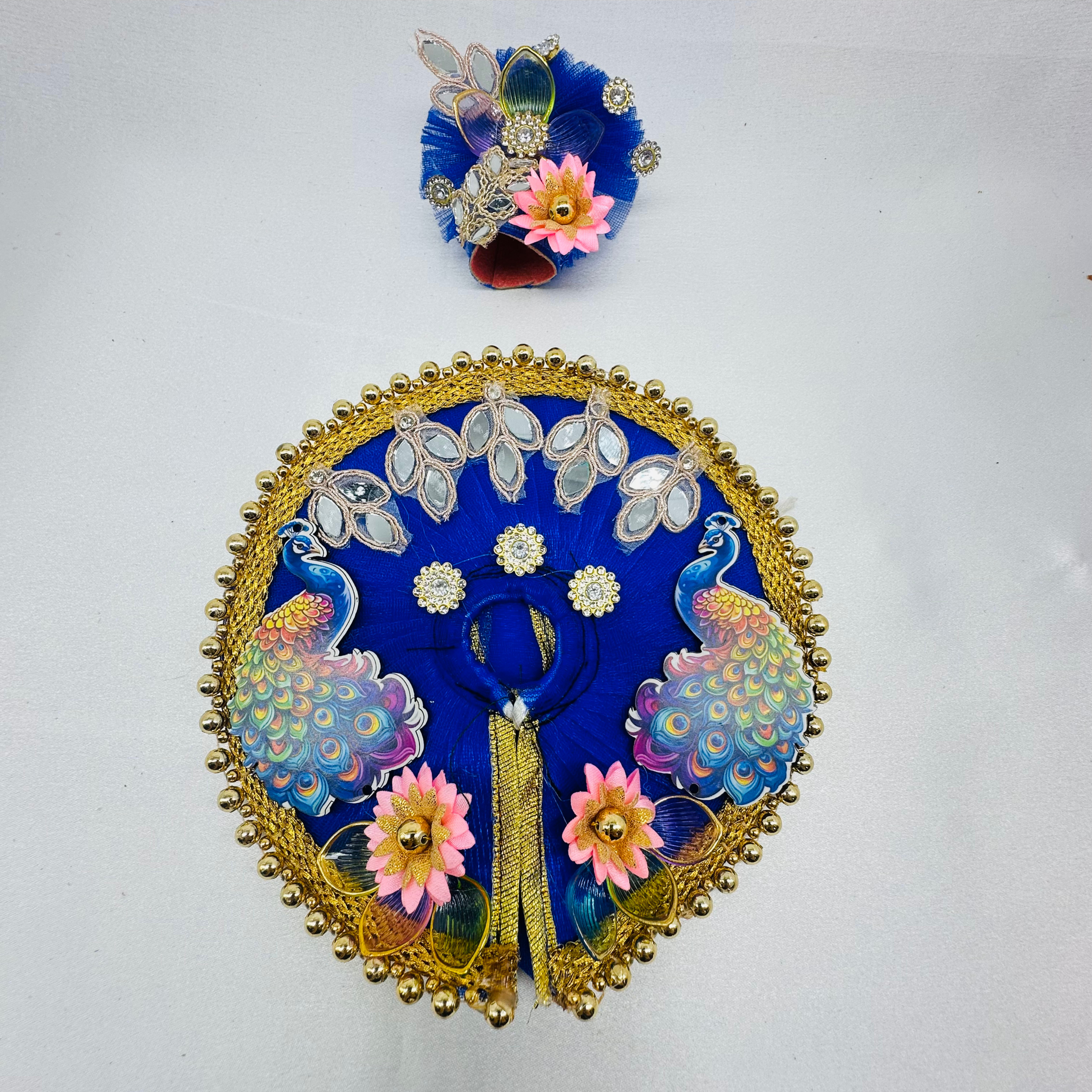 Mandakini Poshak With Mukut For Laddu Gopal