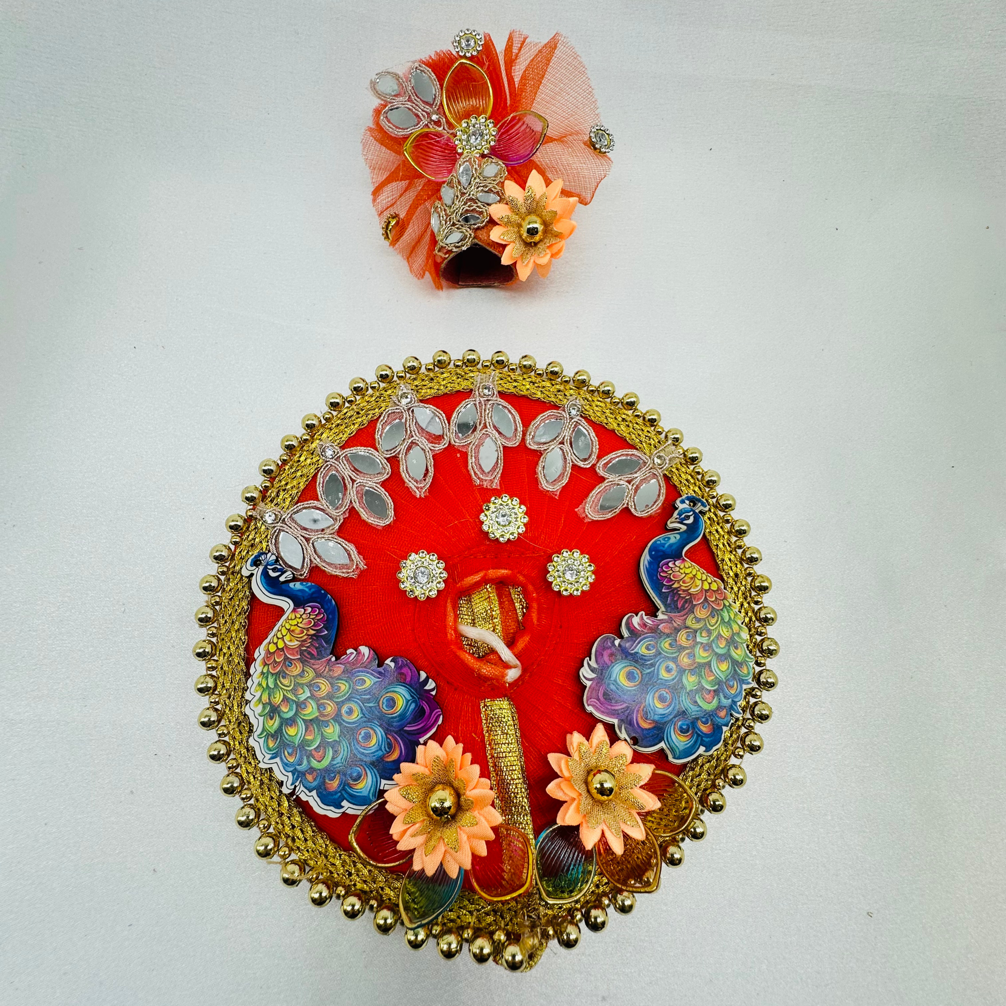 Mandakini Poshak With Mukut For Laddu Gopal