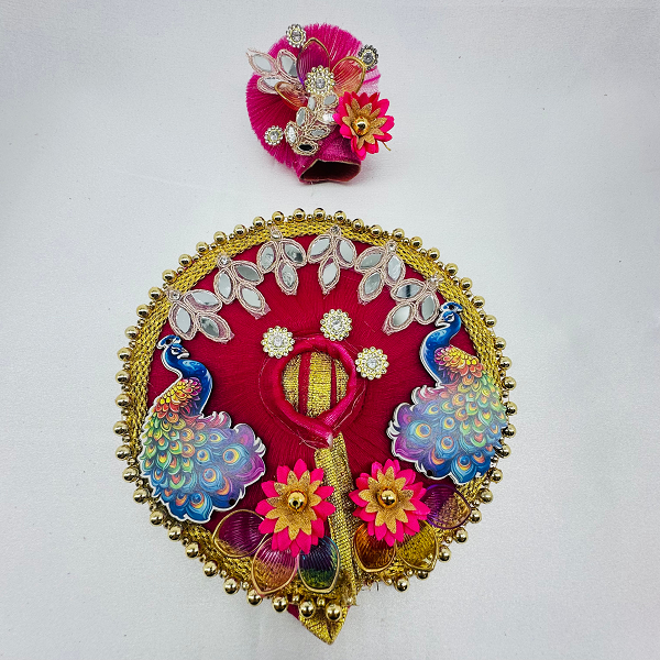 Mandakini Poshak With Mukut For Laddu Gopal
