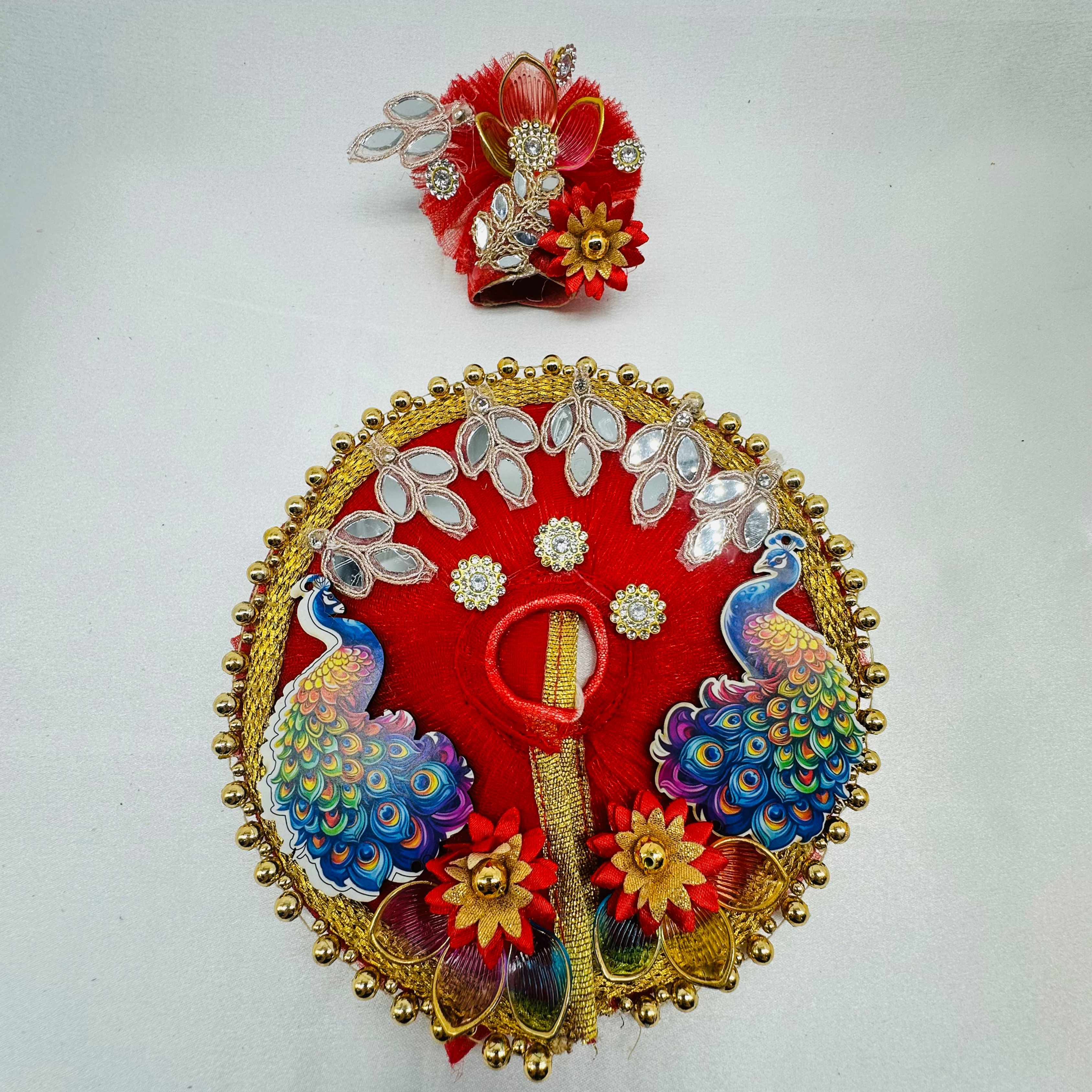 Mandakini Poshak With Mukut For Laddu Gopal