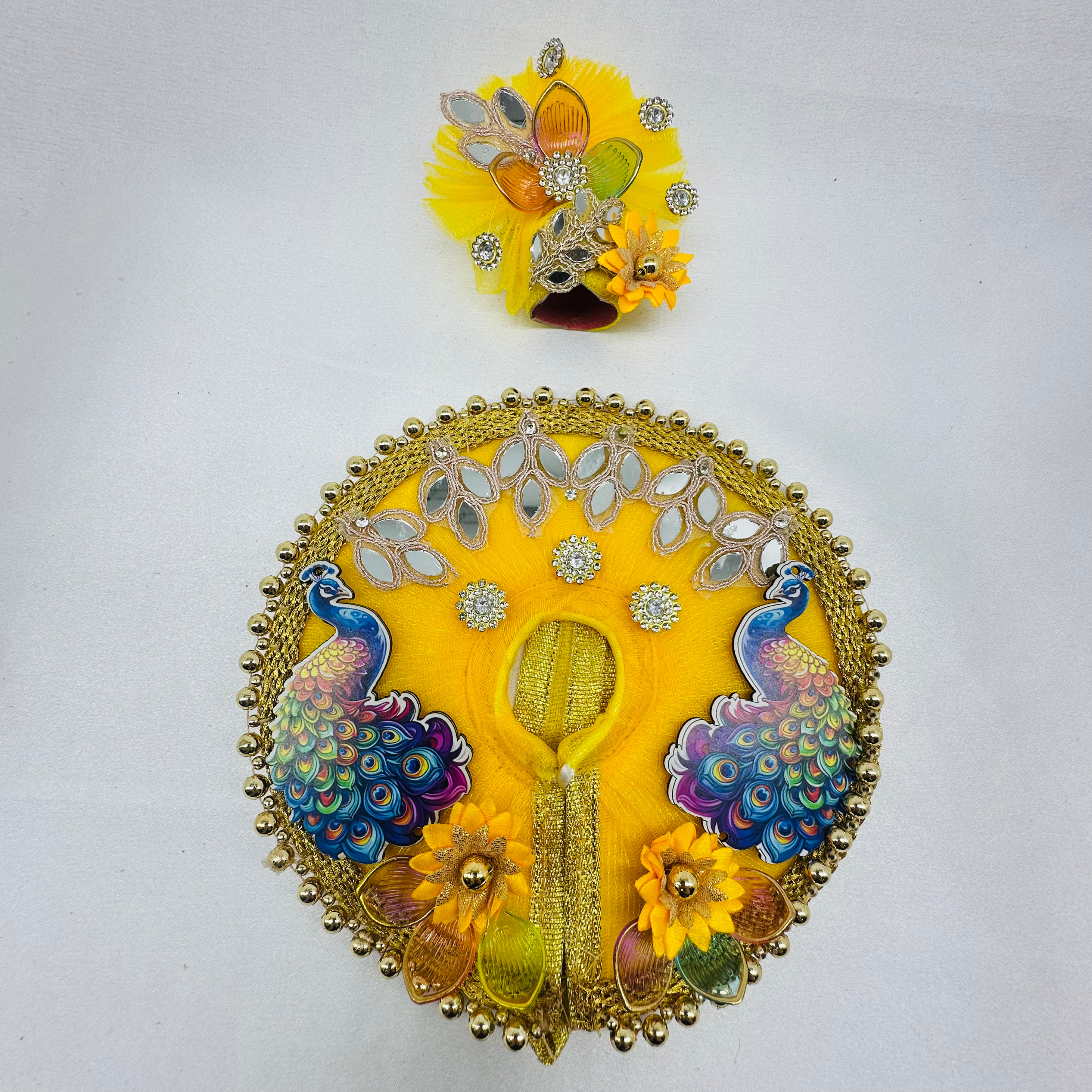 Mandakini Poshak With Mukut For Laddu Gopal