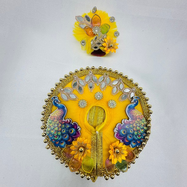Mandakini Poshak With Mukut For Laddu Gopal