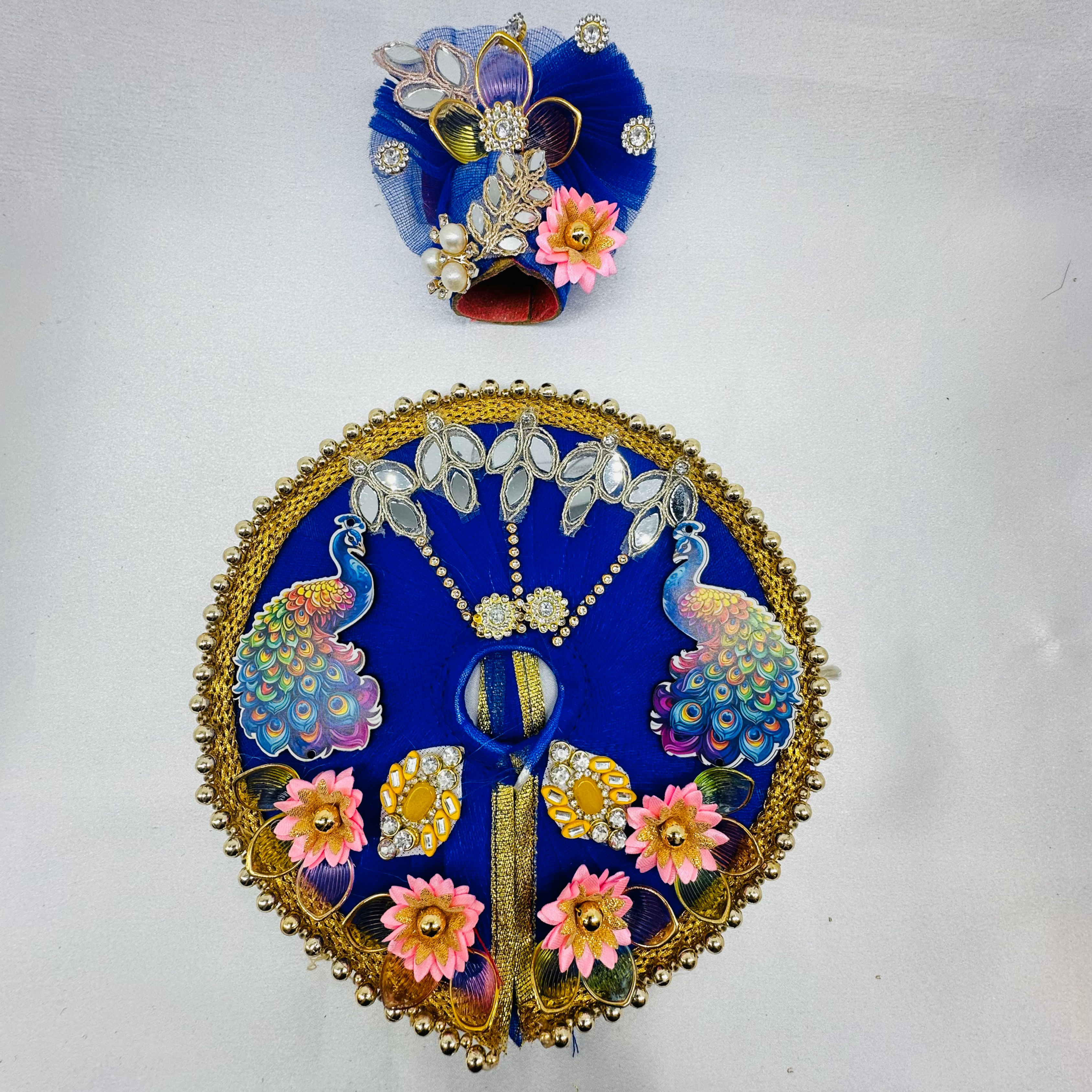 Mandakini Poshak With Mukut For Laddu Gopal