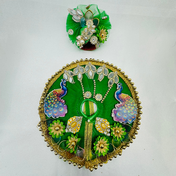 Mandakini Poshak With Mukut For Laddu Gopal