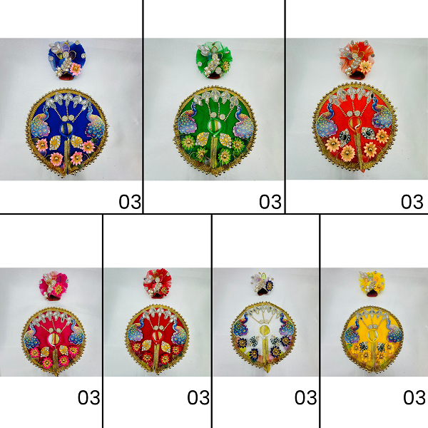 Mandakini Poshak With Mukut For Laddu Gopal -Pack of 7