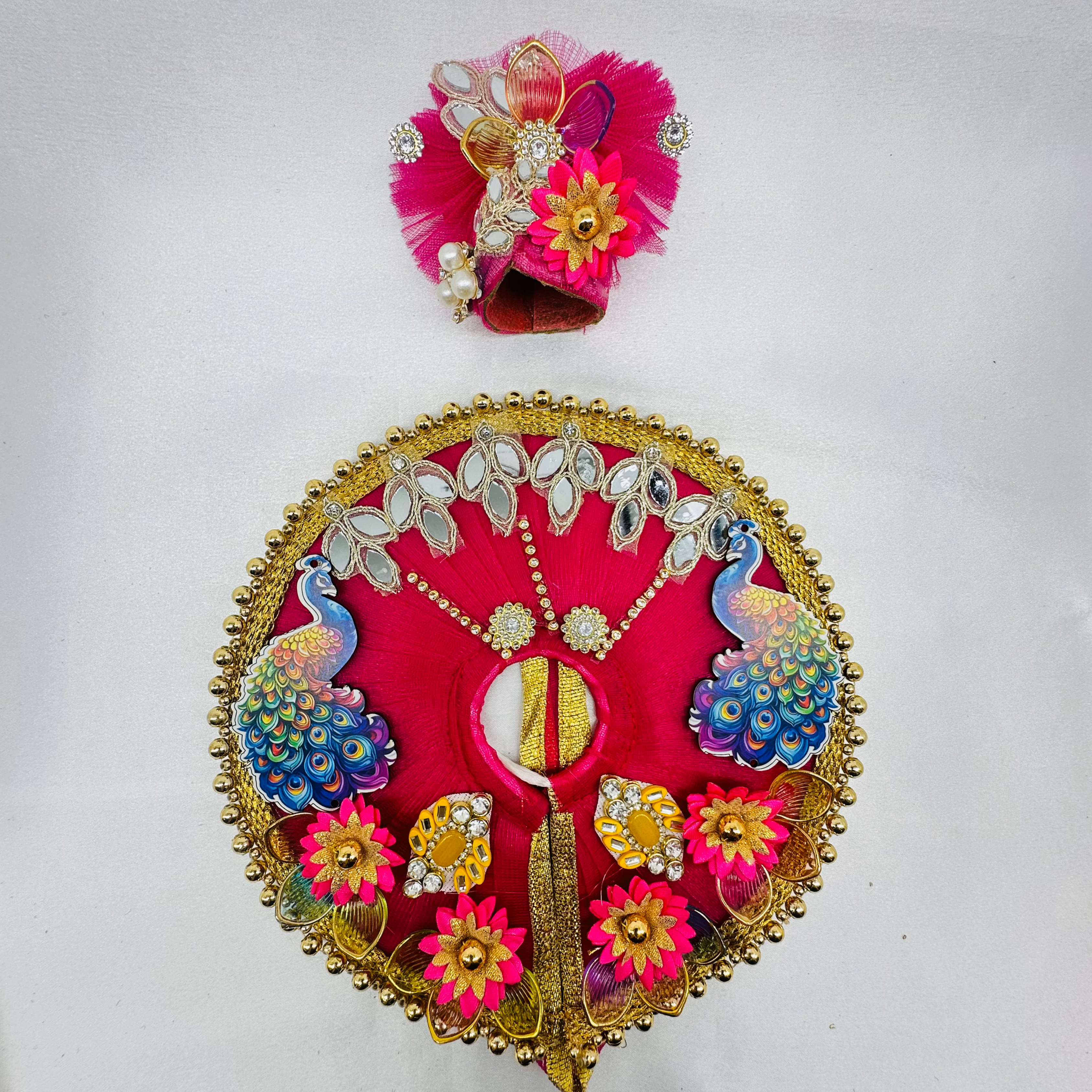 Mandakini Poshak With Mukut For Laddu Gopal