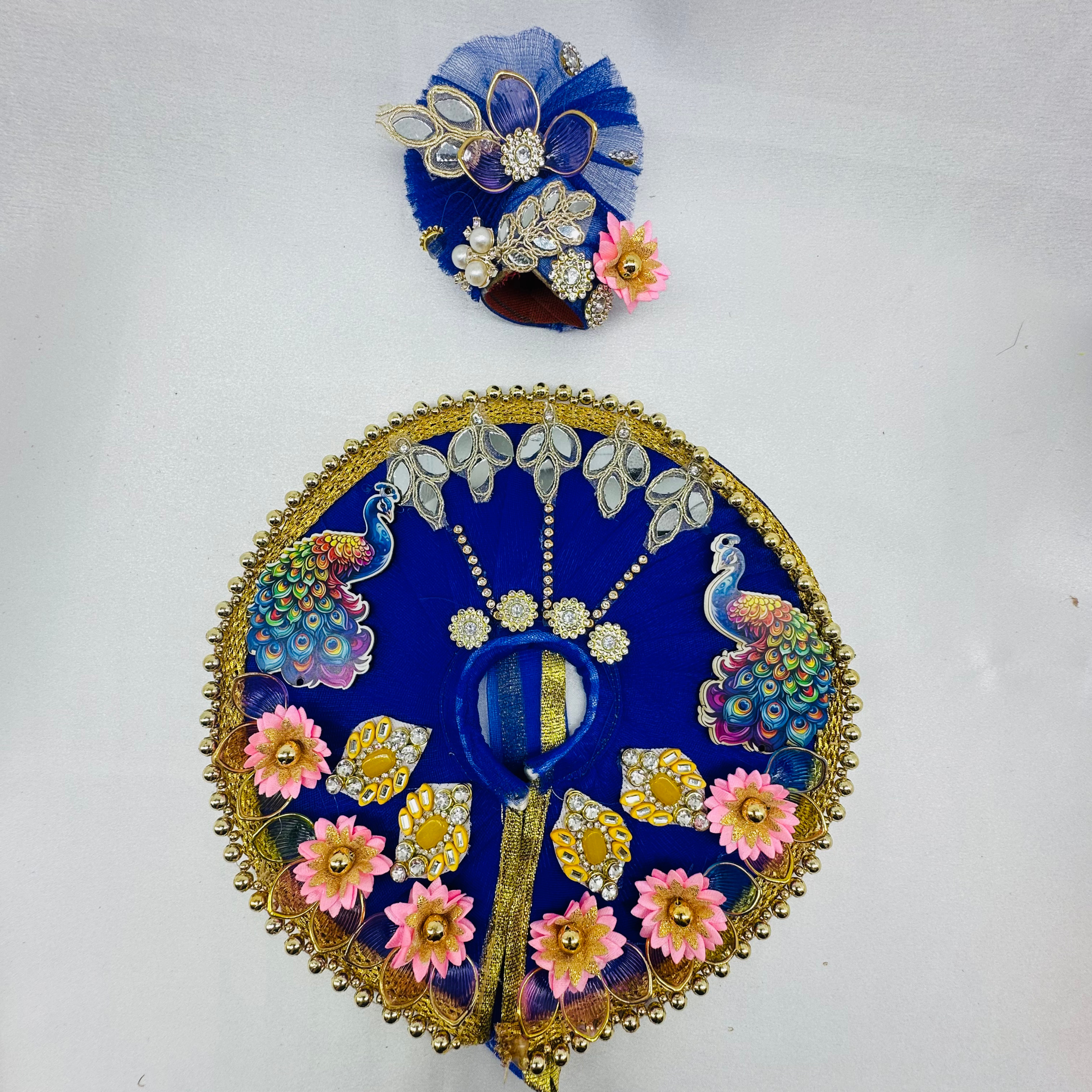 Mandakini Poshak With Mukut For Laddu Gopal