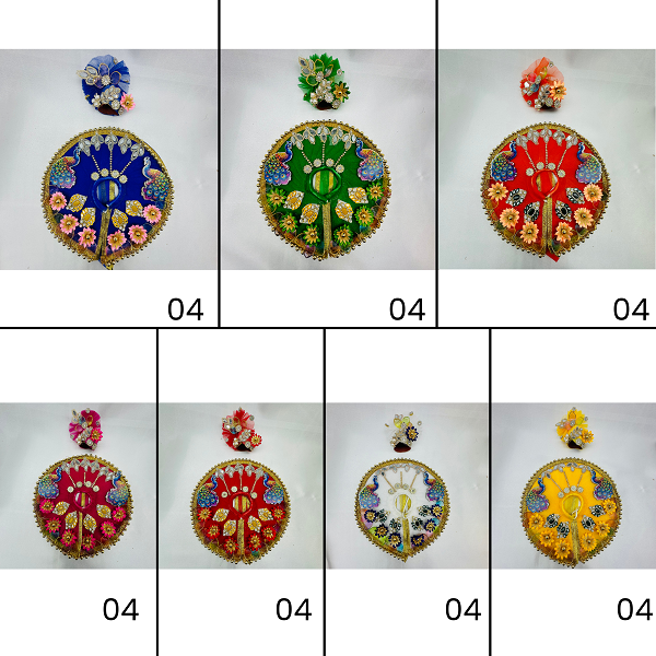 Mandakini Poshak With Mukut For Laddu Gopal -Pack of 7