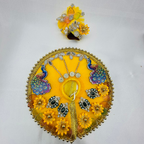 Mandakini Poshak With Mukut For Laddu Gopal
