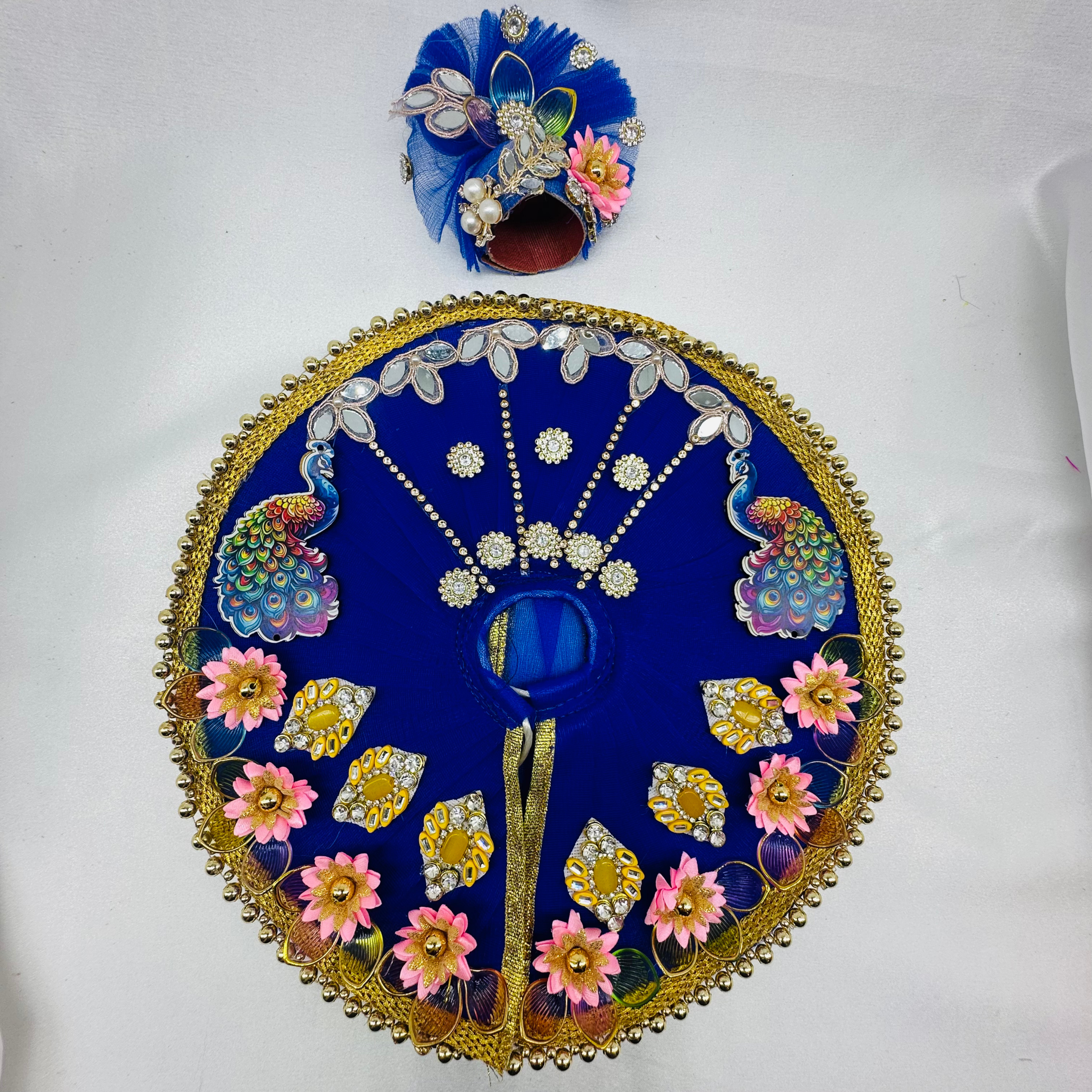 Mandakini Poshak With Mukut For Laddu Gopal