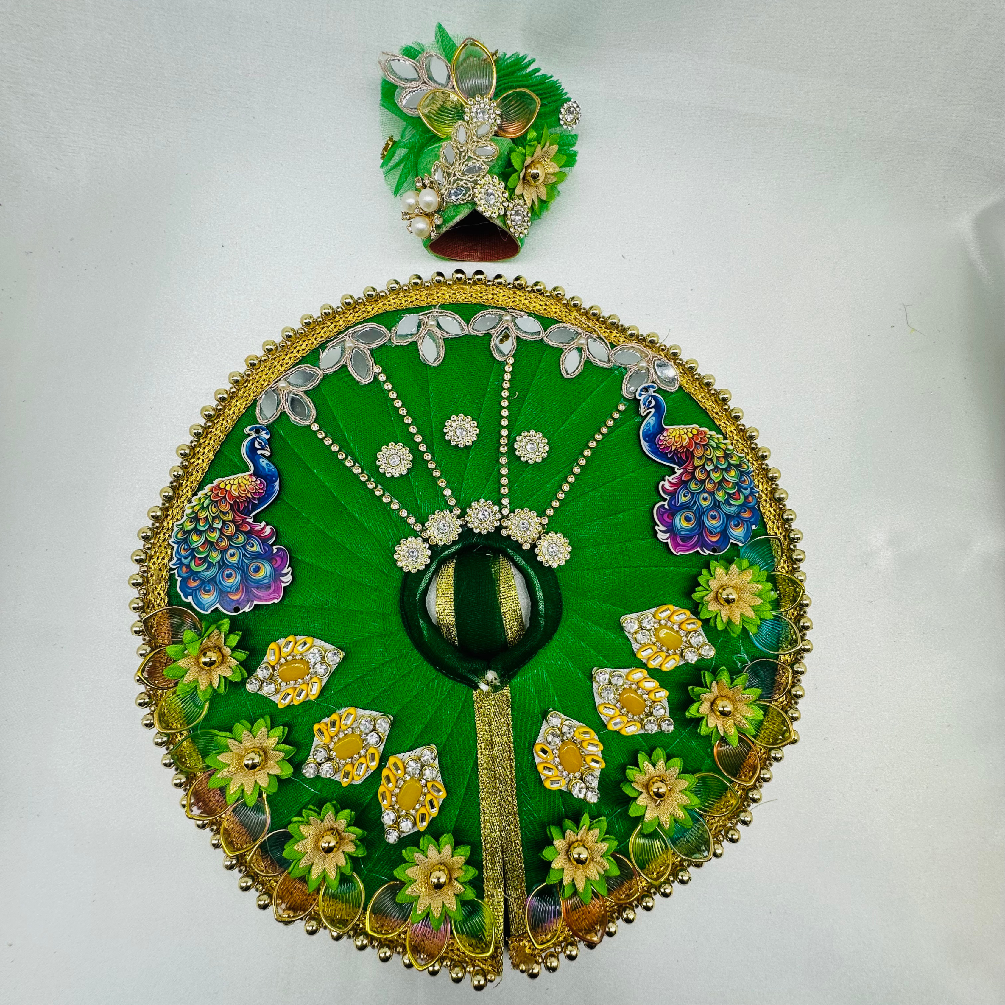 Mandakini Poshak With Mukut For Laddu Gopal