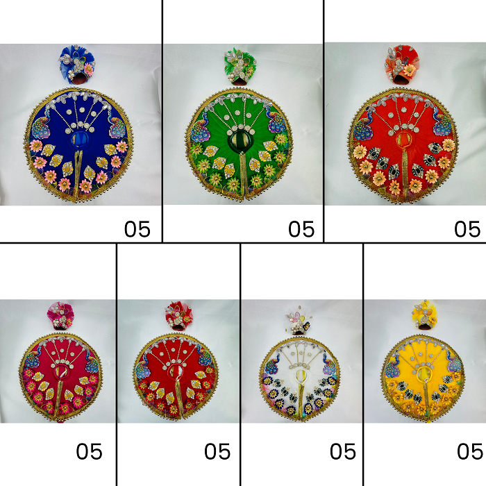 Mandakini Poshak With Mukut For Laddu Gopal -Pack of 7