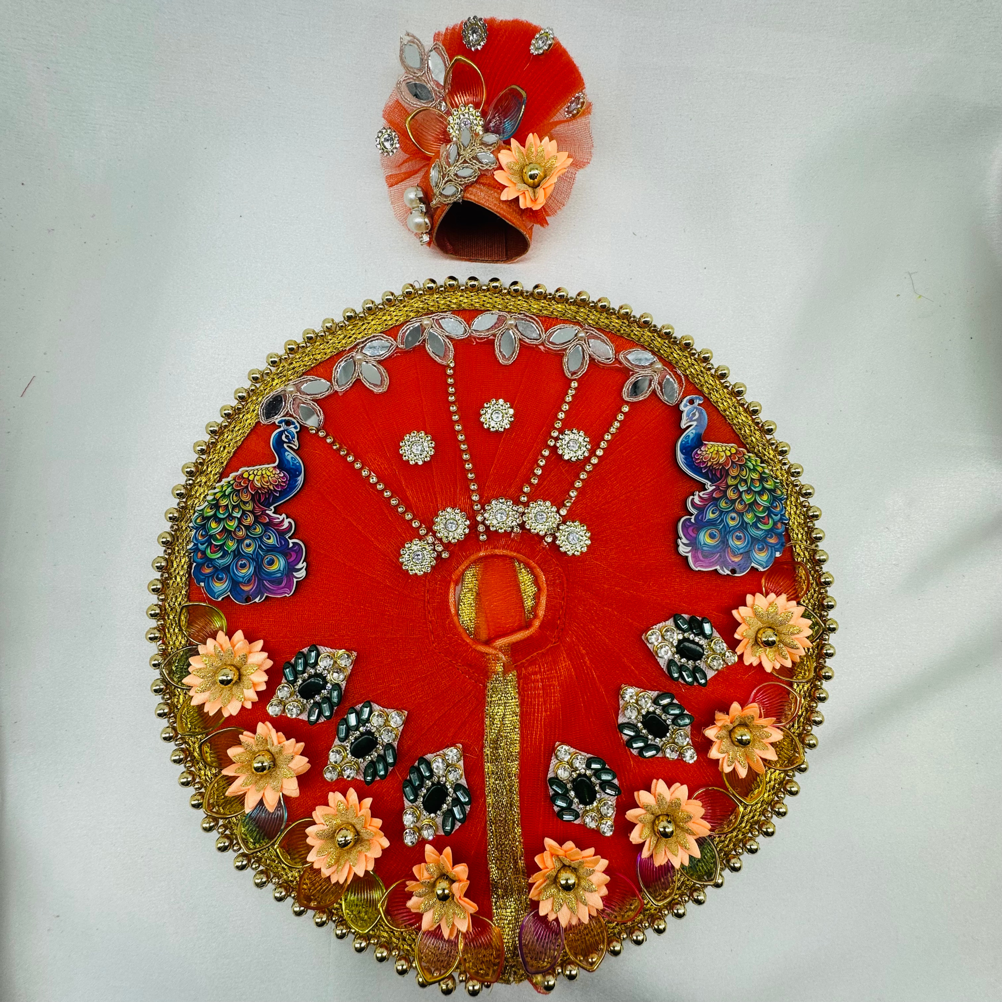 Mandakini Poshak With Mukut For Laddu Gopal