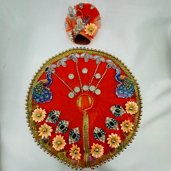 Mandakini Poshak With Mukut For Laddu Gopal
